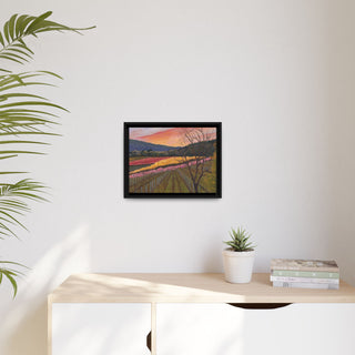 Framed Matte Canvas Art - "California Vineyard" Print