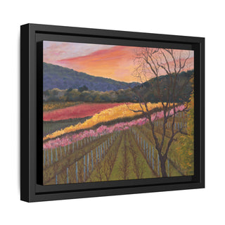Framed Matte Canvas Art - "California Vineyard" Print