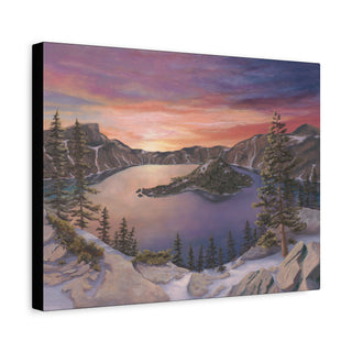 Matte Canvas Print: National Park Collection: Crater Lake