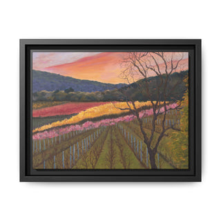 Framed Matte Canvas Art - "California Vineyard" Print