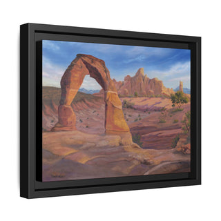 Framed Matte Canvas Art - Delicate Arch Print