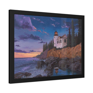 Framed Poster Print: Bass Harbor Lighthouse - Acadia National Park