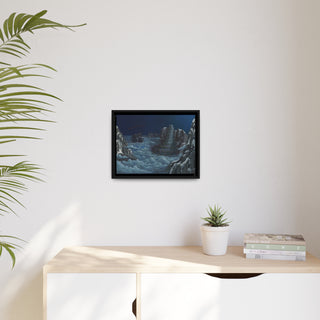 Framed Matte Canvas Print: "Urithuru Above the Highstorm"- Cosmere Fan Art