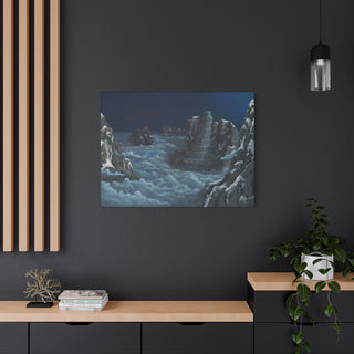 Matte Canvas Print: "Urithuru Above the Highstorm"- Cosmere Fan Art