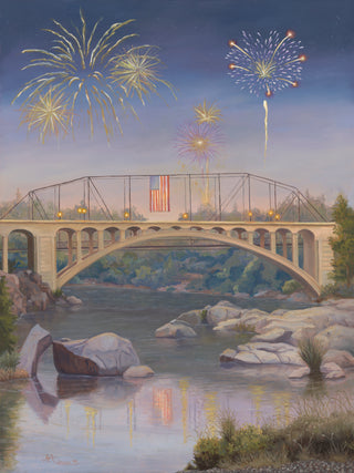 Firework Celebration Over Rainbow Bridge
